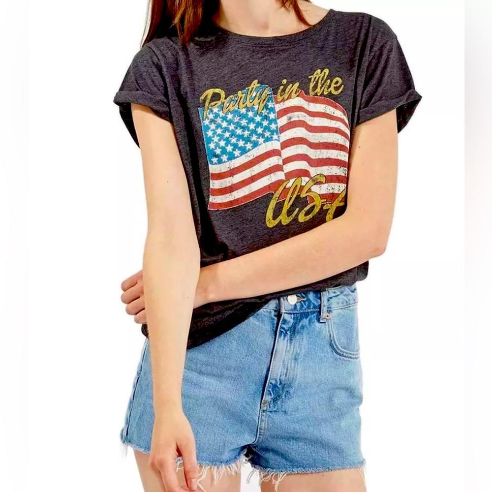 USA 4 of July NEW PROJECT SOCIAL T WOMEN'S GRAPHIC TEE 'PARTY IN THE USA'